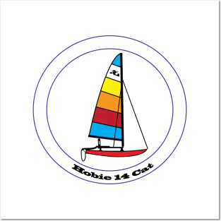 Hobie 14 Catamaran Sailboat Posters and Art